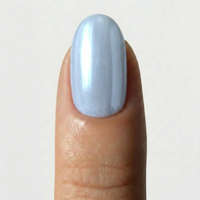 Baby Blue Chromé patch gel Ongles collection Noholita x Lili Creuk x The Care Gel