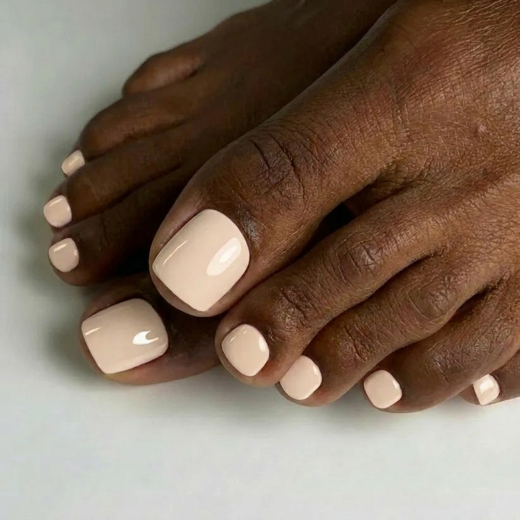 Beige pedicure 