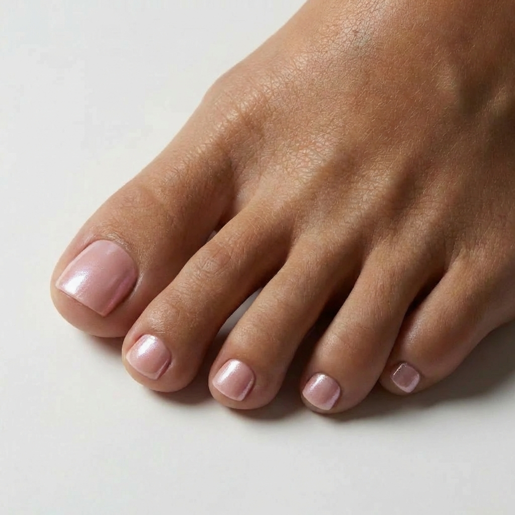 Glossy Blush pedicure