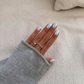 Baby blue chrome patch gel nail art Ongles Manucure collection Noholita x Lili Creuk x The Care Gel 